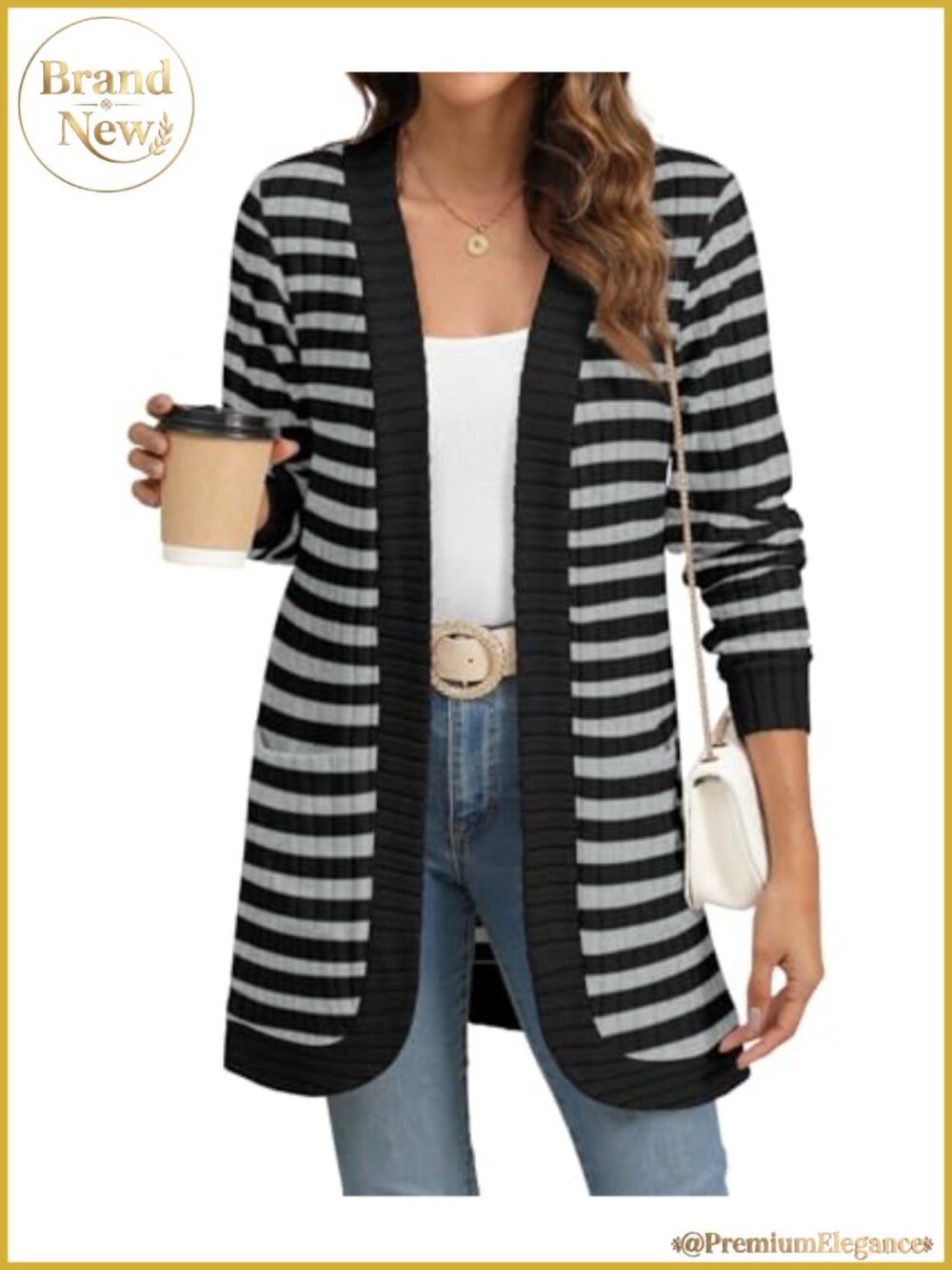 Cardigan Sweaters for Women Long Sleeve Open Front with Pockets